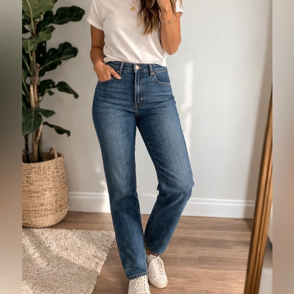NWT Levi Strauss Signature High Rise Straight Jeans Size 10 W30 Comfort Stretch